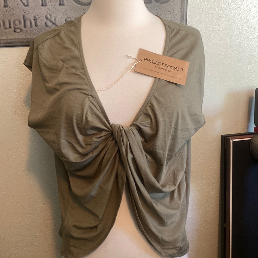 Project Social Knot So Much Knotted Tee size Medium Army color